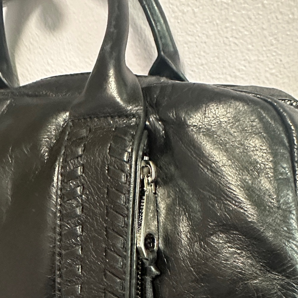 Rebecca Minkoff Vanity Zip Black Leather Satchel - Picture 13 of 16